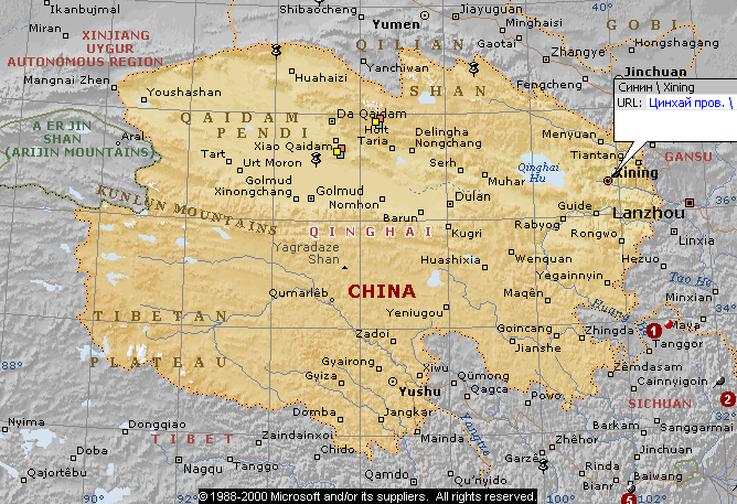 map of china provinces. Map of Qinghai Province |