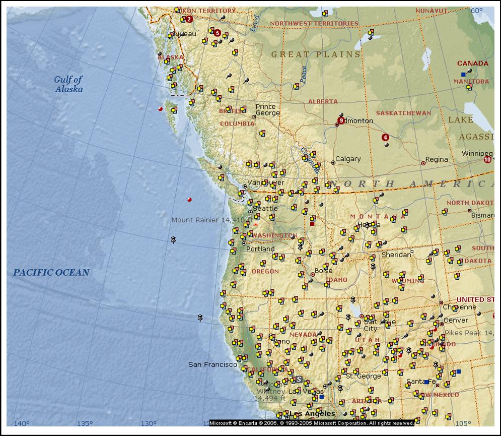 Местоположение сша. Кордильеры на карте США. Кордильеры на карте Северной Америки. Штаты США расположенные в Кордильерах. Минералогическая карта Северной Америки.